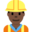 man construction worker, dark skin tone